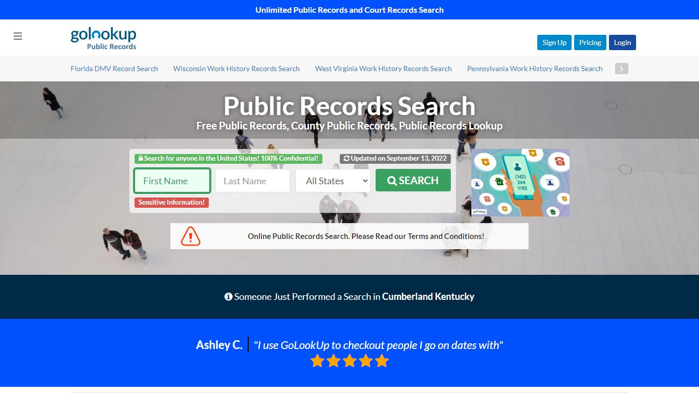 Online Public Records | Free Public Records Search | GoLookUp